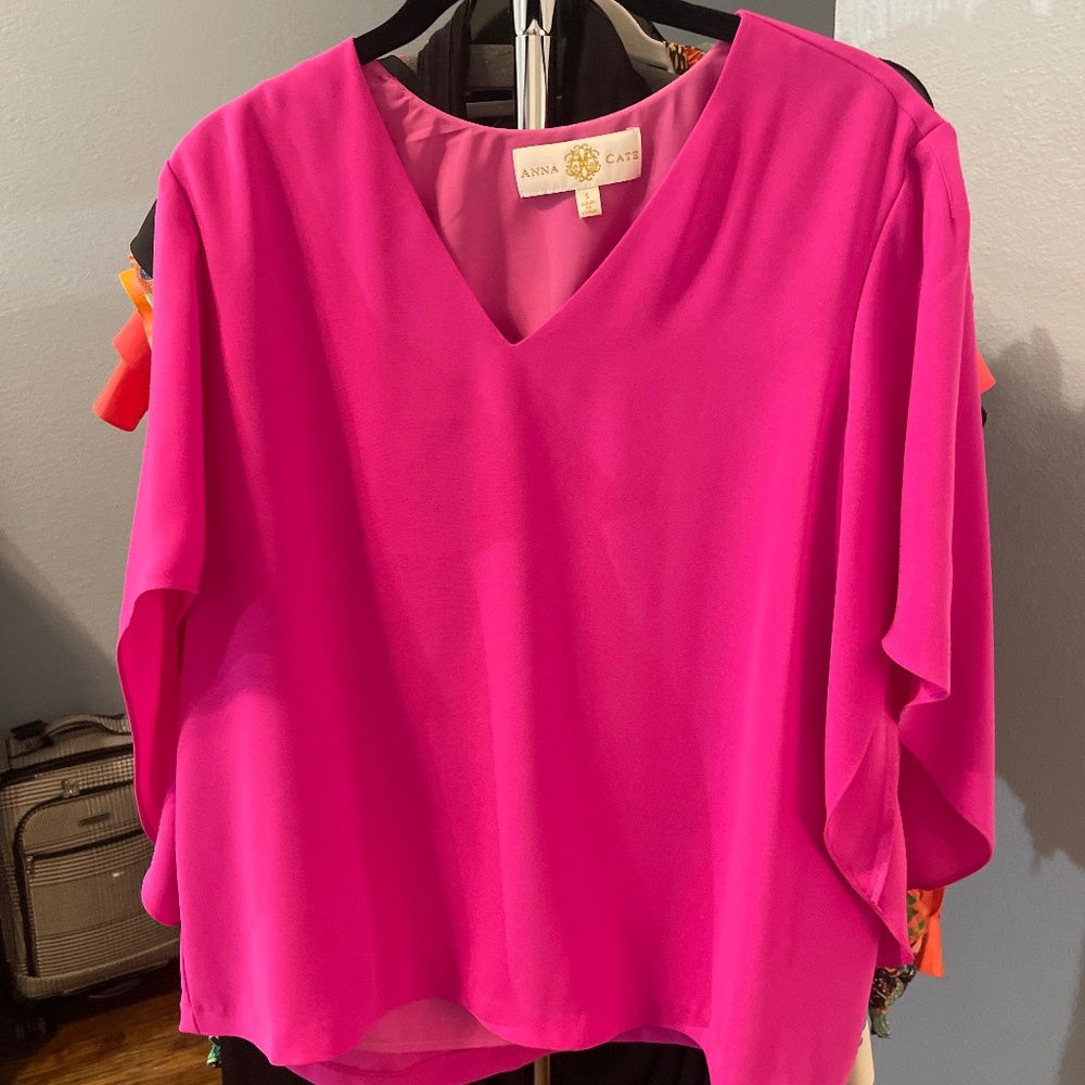 Anna cate size small balloon sleeve blouse